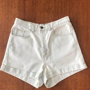 American Apparel High Waisted Jean Shorts